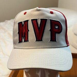 Angels White Red MVP Adjustable Baseball Cap